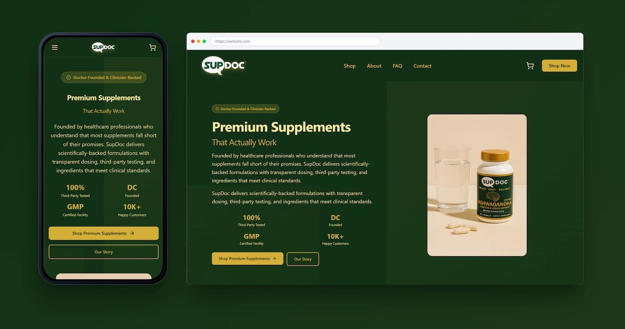 MySupDoc holistic supplement brand website
